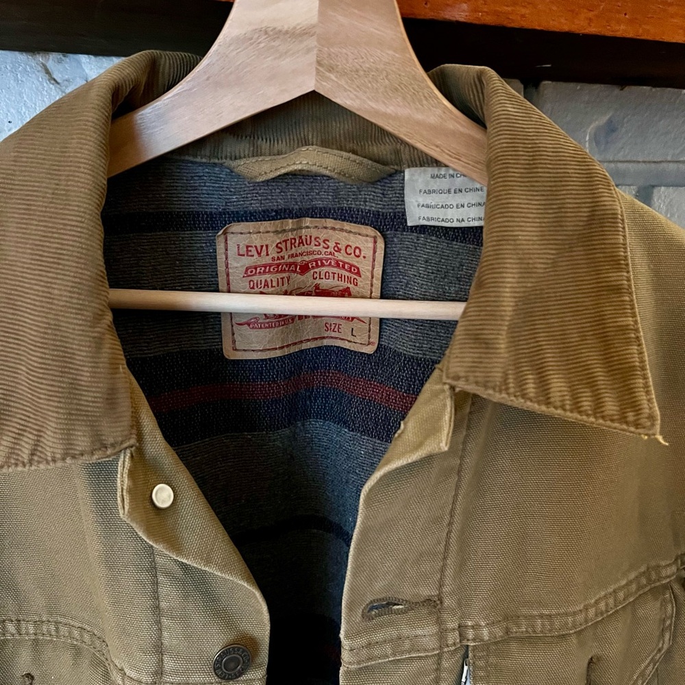 Levi's Men's Olive Green Trucker Jacket - Picture 4 of 5